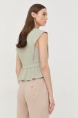 Блузка Morgan жіноча колір зелений однотонна (2411745)
