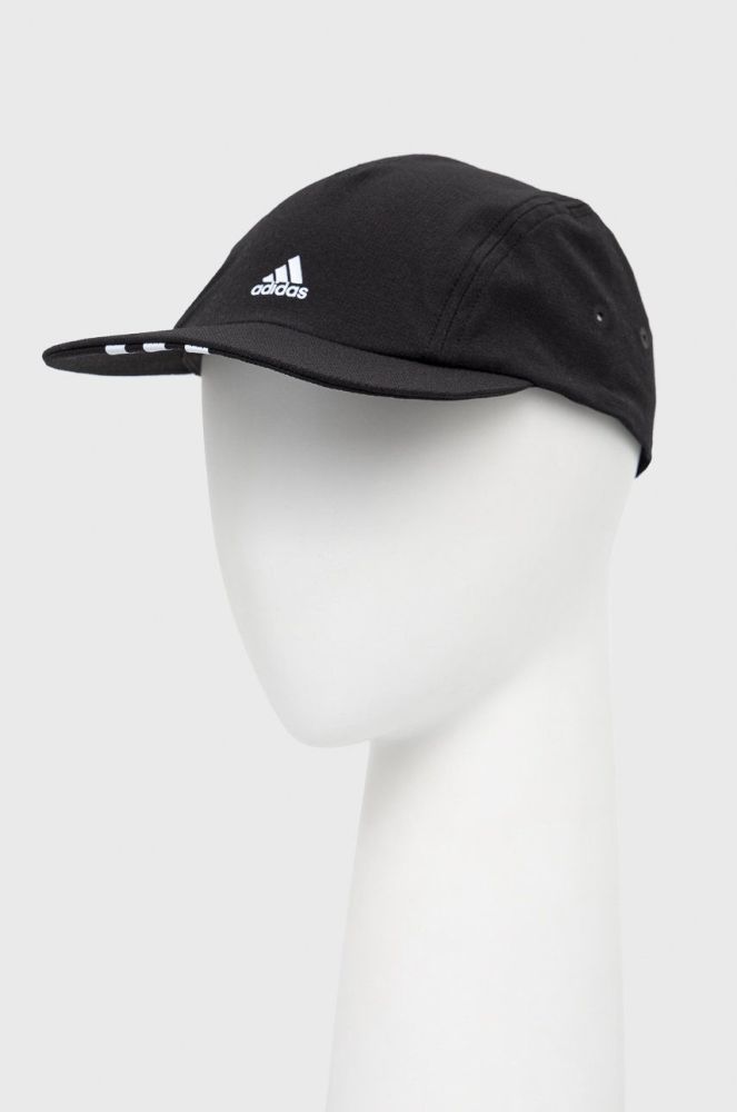 Кепка adidas колір чорний з принтом (2128553)
