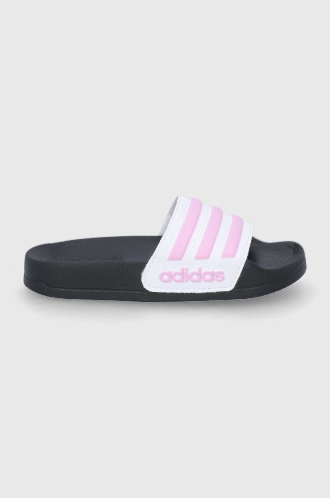 Дитячі шльопанці adidas колір рожевий