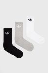 Шкарпетки adidas Originals (3-pack) HC9548 колір білий HC9548-WHT/MGREY