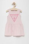 Дитяча бавовняна сукня Guess колір рожевий mini розкльошена (1999568)