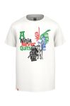 Дитяча бавовняна футболка Lego Wear колір білий з принтом (2278221)
