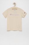 Дитяча бавовняна футболка Champion 404336 колір бежевий