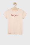 Дитяча футболка Pepe Jeans колір рожевий