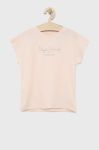 Дитяча бавовняна футболка Pepe Jeans колір рожевий (2131918)