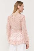 Блузка Twinset жіноча колір рожевий візерунок