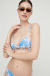 Купальний бюстгальтер Roxy злегка ущільнена чашечка колір блакитний (3069217)