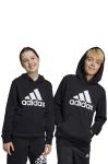 Дитяча кофта adidas U BL колір чорний з капюшоном візерунок