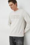 Кофта Guess чоловіча колір бежевий з принтом (2890310)