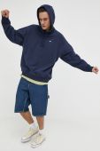 Бавовняна кофта Tommy Jeans чоловіча колір синій з капюшоном однотонна