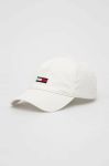 Бавовняна бейсболка Tommy Jeans колір білий з аплікацією (2983798)