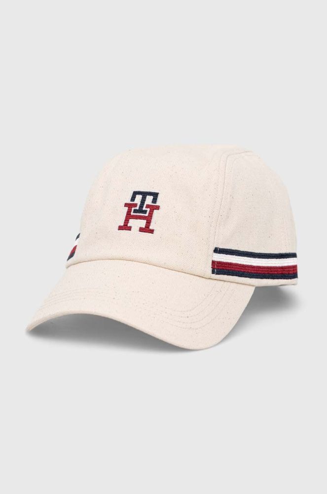 Кепка Tommy Hilfiger колір бежевий з принтом