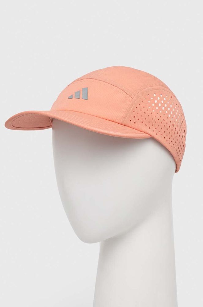 Кепка adidas Performance колір помаранчевий однотонна