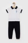 Дитячий бавовняний спортивний костюм Guess колір білий