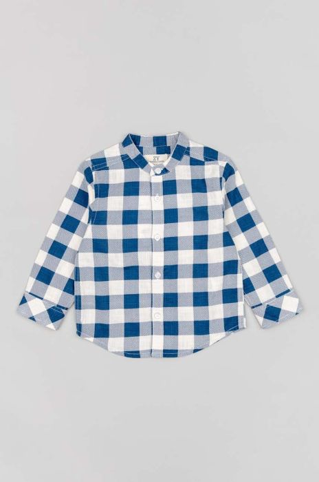 Бавовняна сорочка для немовля zippy колір синій