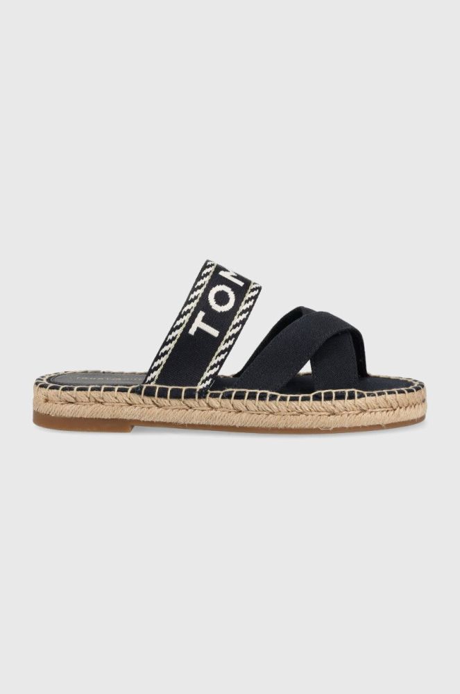 Шльопанці Tommy Hilfiger SEASONAL WEBBING SANDAL жіночі колір синій FW0FW07181