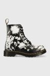 Шкіряні черевики Dr. Martens 1460 Pascal жіночі колір чорний на плоскому ходу DM30862009
