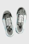 Дитячі кеди Vans UY Old Skool MRBL BLKGY колір блакитний