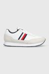 Шкіряні кросівки Tommy Hilfiger FM0FM04397 CORE EVA RUNNER CORPORATE LEA колір білий
