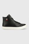 Шкіряні кросівки Tommy Hilfiger TH HI VULC STREET LEATHER колір чорний FM0FM04739