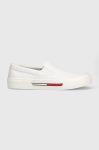 Кеди Tommy Jeans SLIP ON CANVAS COLOR чоловічі колір білий EM0EM01156