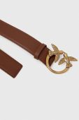 Шкіряний ремінь Pinko жіночий колір бежевий (3432929)