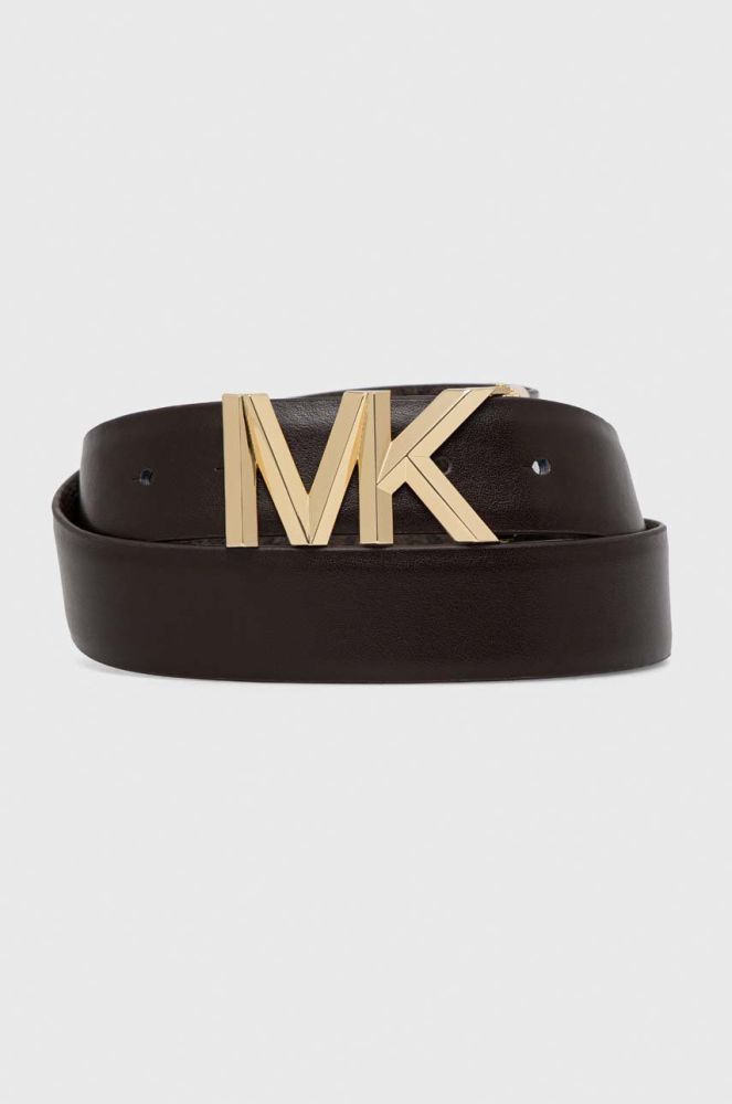 Двосторонній шкіряний ремінь MICHAEL Michael Kors жіночий колір коричневий (2923806)