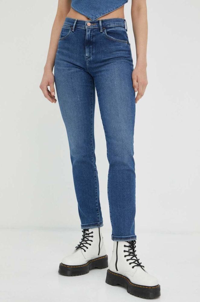 Джинси Wrangler Slim жіночі колір блакитний (3252884)
