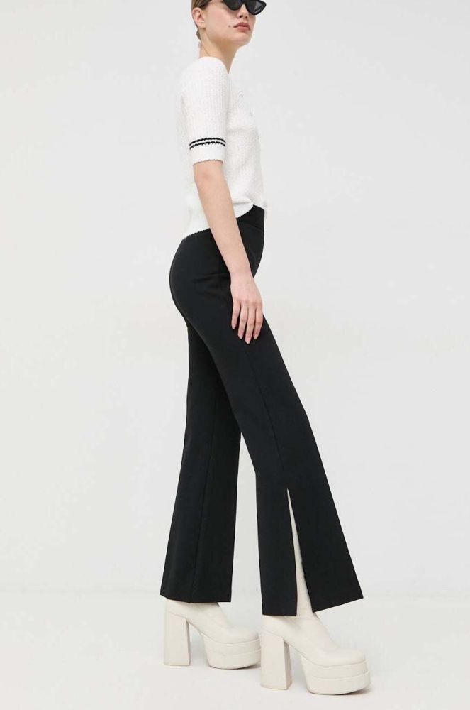 Штани Spanx жіночі колір чорний широке висока посадка (3123846)