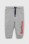 Дитячі спортивні штани United Colors of Benetton x Warner Bros колір сірий з принтом