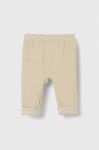 Дитячі спортивні штани United Colors of Benetton колір бежевий однотонні (3167334)