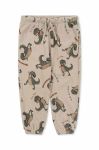 Дитячі бавовняні штани Konges Sl?jd колір бежевий візерунок (3000912)