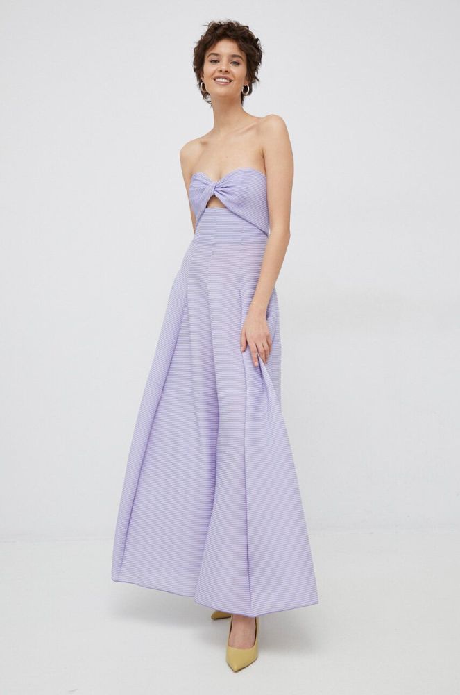 Сукня Emporio Armani колір фіолетовий maxi облягаюча