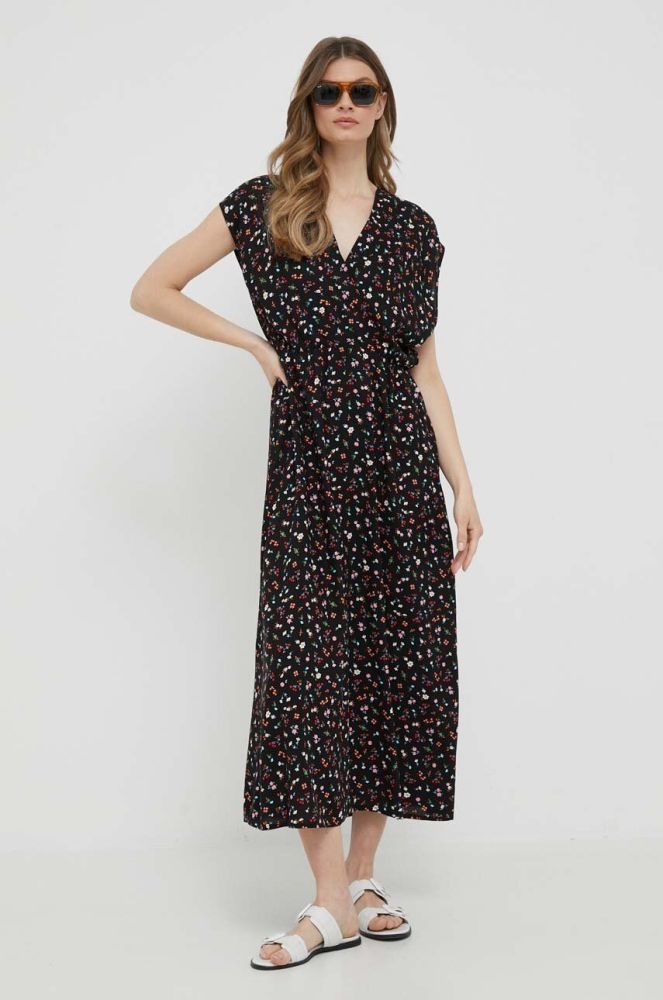 Сукня United Colors of Benetton midi розкльошена колір барвистий (3282853)