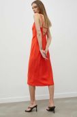 Сукня Samsoe Samsoe колір помаранчевий midi пряма