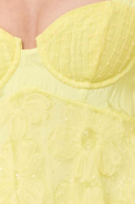 Сукня For Love & Lemons колір жовтий mini розкльошена (3336319)