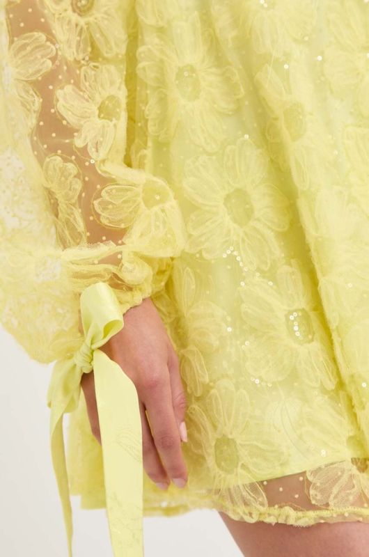 Сукня For Love & Lemons колір жовтий mini розкльошена (3336319)