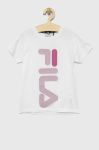 Дитяча бавовняна сукня Fila колір білий mini oversize