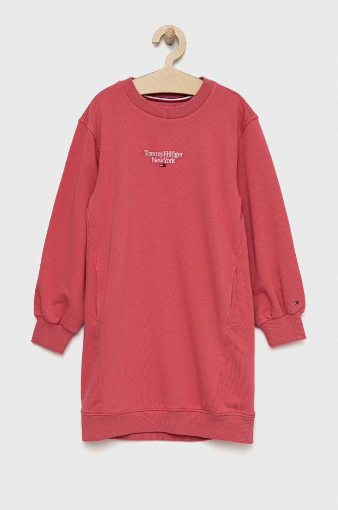 Дитяча сукня Tommy Hilfiger колір рожевий mini пряма (3140968)