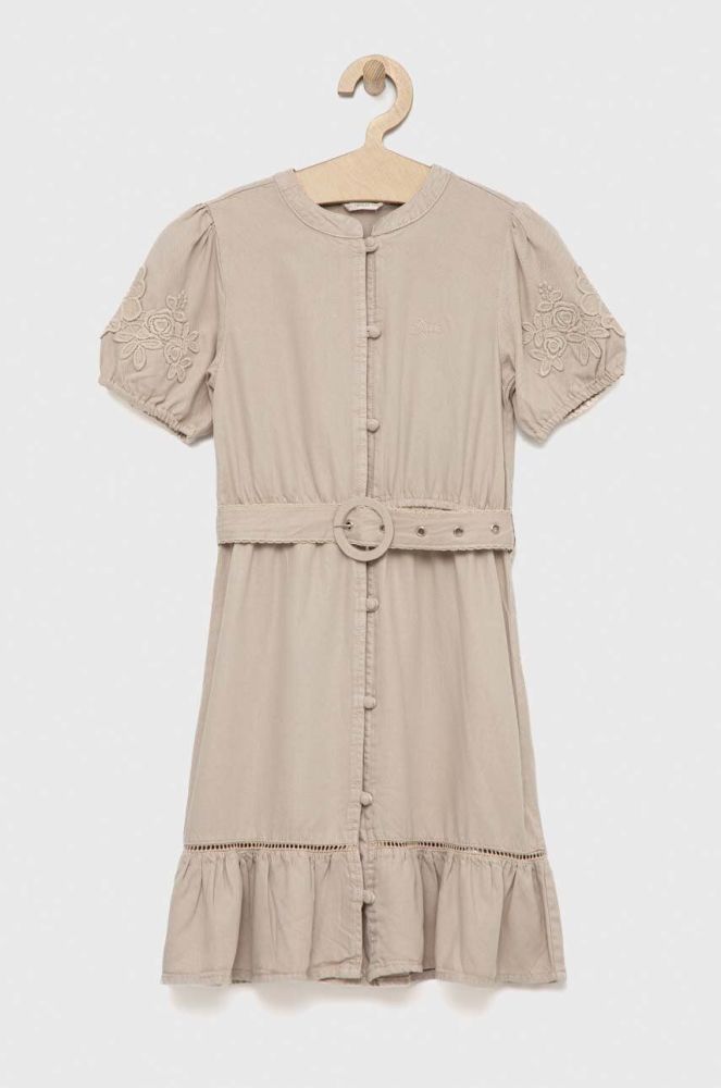 Дитяча сукня Guess колір бежевий mini розкльошена (3078477)
