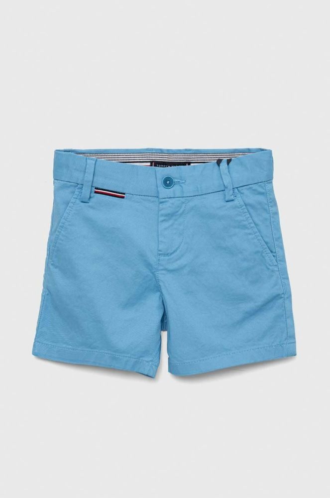Дитячі шорти Tommy Hilfiger Регульована талія колір блакитний