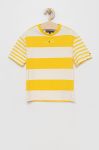 Дитяча футболка Tommy Hilfiger колір жовтий візерунок