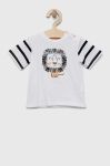Бавовняна футболка для немовлят Birba&Trybeyond колір білий з принтом (3205217)