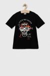 Дитяча бавовняна футболка Birba&Trybeyond колір чорний з принтом (3222315)