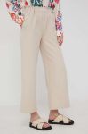 Штани Answear Lab жіночі колір бежевий широке висока посадка (2274003)