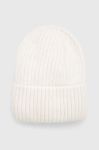 Вовняна шапка Answear Lab колір білий з товстого трикотажу вовна