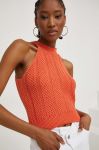 Бавовняний топ Answear Lab колір помаранчевий (3331272)