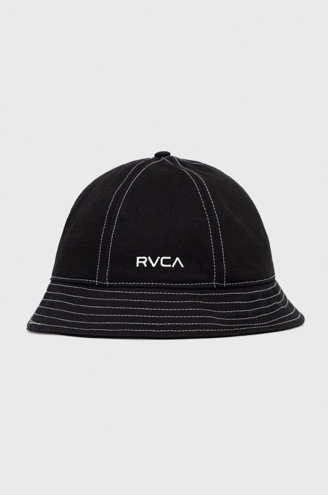 Бавовняний капелюх RVCA колір чорний з бавовни